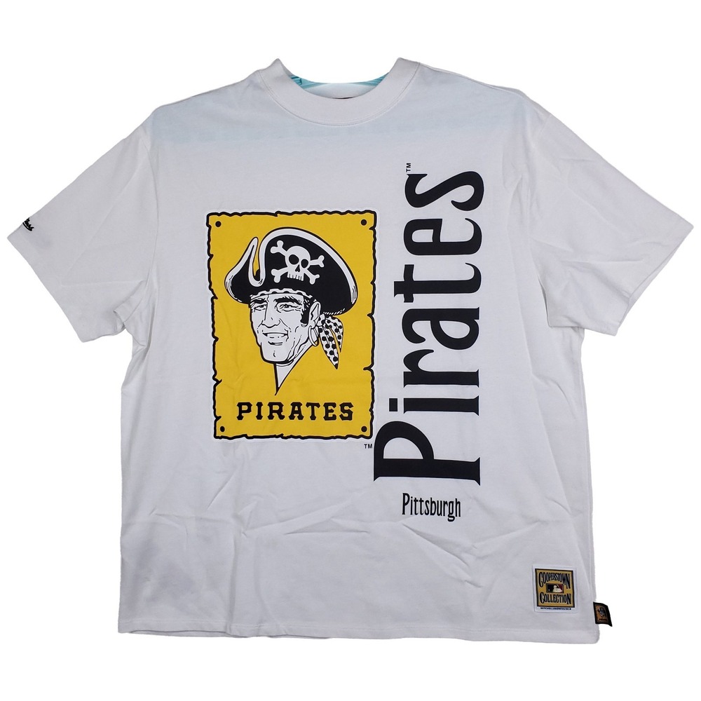 Pittsburgh Pirates Mitchell & Ness MLB‎ Womens Medium Shirt Retro Logo White New